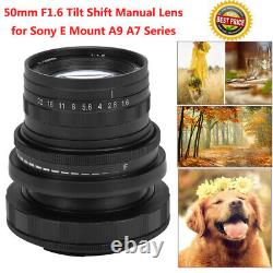 50mm F1.6 Professional Tilt Shifts Manual Full Frame Lens for Sony E Mount A9 A7