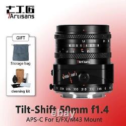 7artisans 50mm F1.4 APS-C Manual Focus Tilt-Shift Lens For Fujifilm Fuji X-Mount