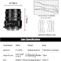 7artisans 50mm F1.4 APS-C Manual Focus Tilt-Shift Lens For Fujifilm Fuji X-Mount