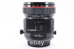 Almost Unused Canon TS-E 24mm f3.5 L Tilt Shift MF Lens EF Mount From JAPAN