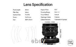 AstrHori 50mm F1.4 Full Frame MF Tilt Shift Lens For Panasonic Olympus M43 mount