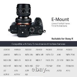 AstrHori 50mm F1.4 Tilt Shift Lens Full Frame MF For Sony E mount A6500 A7RIV