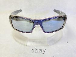 Custom Oakley Gascan Sunglasses MultiColor Shift Splatter w Black Polarized Lens