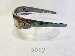 Custom Oakley Gascan Sunglasses MultiColor Shift Splatter w Black Polarized Lens