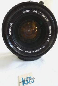 MINOLTA SHIFT CA ROKKOR MD LENS 12.8 35mm in original packaging (k03)