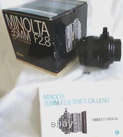 MINOLTA SHIFT CA ROKKOR MD LENS 12.8 35mm in original packaging (k03)