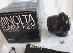 MINOLTA SHIFT CA ROKKOR MD LENS 12.8 35mm in original packaging (k03)