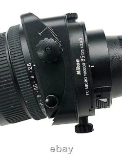 Nikon PC Micro-Nikkor 85mm f/2.8D Tilt/Shift Lens. Excellent Condition Lens Caps