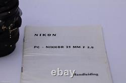 Nikon nikkor PC pre AI 35mm f2.8 2.8 for F F2 adaptable on sony a7 shift lens