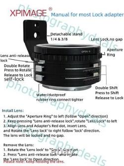 XPimage Shift Lens Adapter for Hasselblad V Lens to Hasselblad XCD X1D Camera