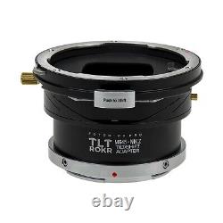 Adaptateur de bascule/inclinaison Fotodiox TLT ROKR pour objectifs Mamiya 645 (M645) vers appareil photo Nikon Z