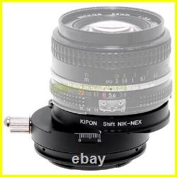 Adaptateur de décalage pour objectifs Nikon sur appareils photo Sony E-Mount Tilt and Shift