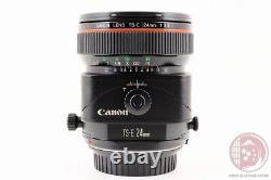 MINT+ avec bouchons de pochette Canon TS-E TSE 24mm f/3.5 L f3.5L Tilt Shift Lk62