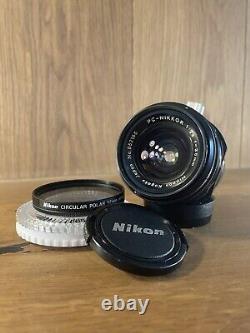 Menthe avec filtre polarisant Nikon Nippon Kogaku PC Nikkor 35mm F/2.8 Objectif à décalage MF JP