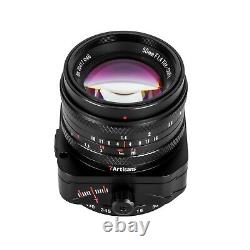 Objectif 7Artisans Tilt & Shift 50mm f/1.4 Apsc pour appareil photo Sony E mount =Noir=