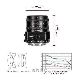 Objectif 7Artisans Tilt & Shift 50mm f/1.4 Apsc pour appareil photo Sony E mount =Noir=