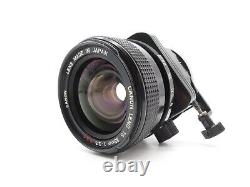 Objectif Canon FD TS 35mm 12.8 S. S. C. Shift Lens + Canon BW-58
