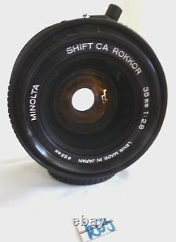 Objectif MINOLTA SHIFT CA ROKKOR MD 12.8 35 mm dans son emballage d'origine (k03)
