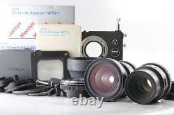 Objectif Mamiya M 75 180mm F4.5 L SB Top MINT RARE avec adaptateur de décentrement/inclinaison NI701 SX701