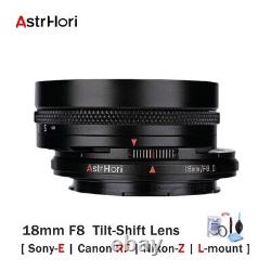 Objectif à décentrement Astrhori 18mm F8 plein format pour Canon RF Nikon Z Sony E Leica L