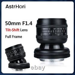 Objectif à décentrement et bascule pleine ouverture manuelle AstrHori 50mm F1.4 pour Sony E plein format