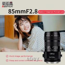 Objectif macro basculant et décentrant AstrHori 85mm F2.8 plein format pour Sony E Nikon Canon RF