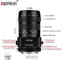 Objectif macro bascule et décentrement plein format AstrHori 85mm F2.8 pour Sony/Canon/Sigma/Nikon Z