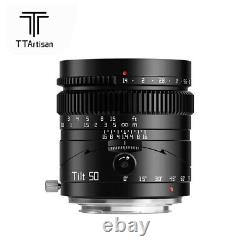 Objectif manuel à bascule TTArtisan 50mm F1.4 en plein format pour monture Leica L/Sony E