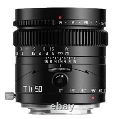 Objectif manuel à décalage et bascule plein format TTartisan 50mm F1.4 pour monture Sony E Leica L